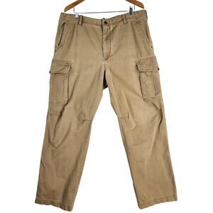 Timberland Men's 100% Cotton Cargo Pants SZ 40x34 (38x32 Actual Size) Tan